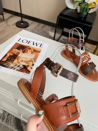 Louis Vuitton LV Archlight Monogram Tan Gladiator Sandals 2