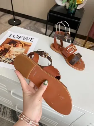 Louis Vuitton LV Archlight Monogram Tan Gladiator Sandals 5