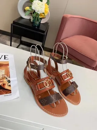 Louis Vuitton LV Archlight Monogram Tan Gladiator Sandals 8