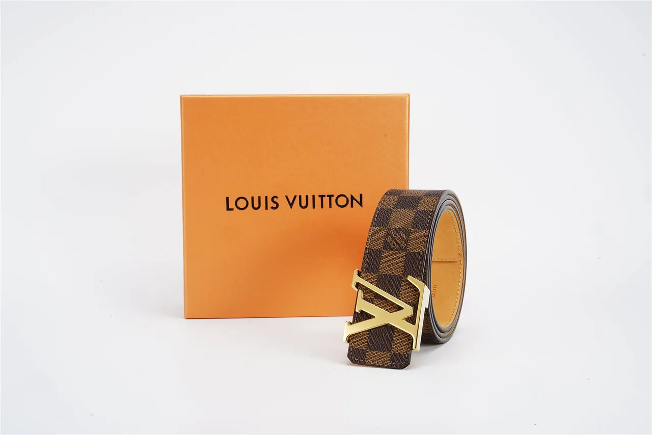 Louis Vuitton LV Belt Damier Ebène Brown and Tan Leather Belt 5