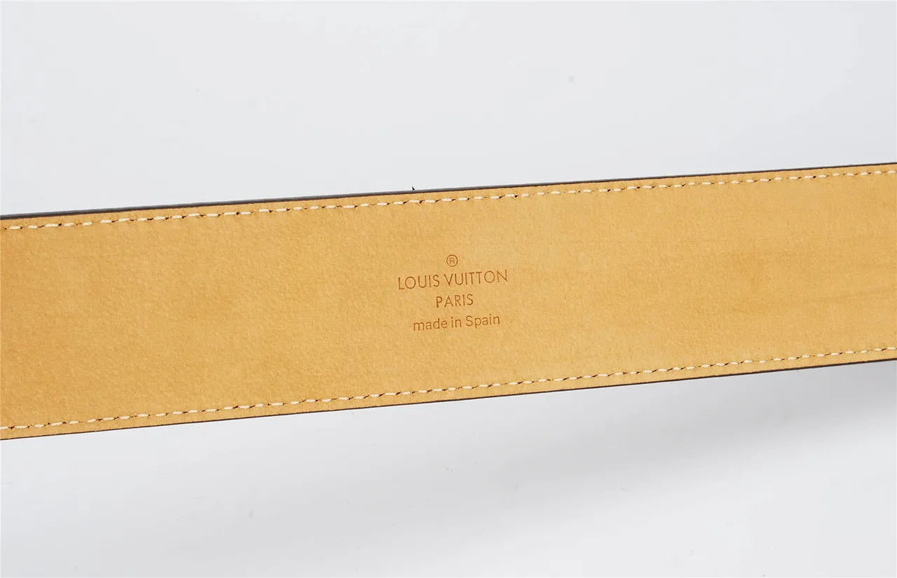 Louis Vuitton LV Belt Damier Ebène Brown and Tan Leather Belt 7