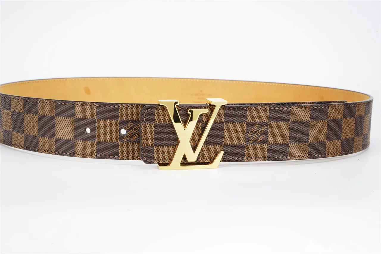 Louis Vuitton LV Belt Damier Ebène Brown and Tan Leather Belt 8