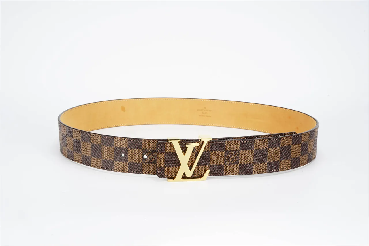 Louis Vuitton LV Belt Damier Ebène Brown and Tan Leather Belt 9