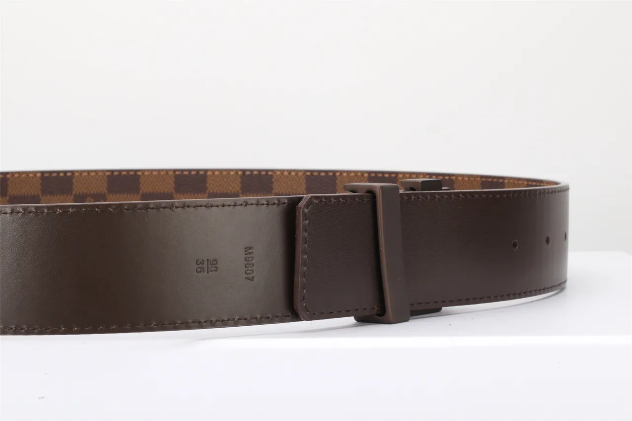 Louis Vuitton LV Belt Damier Ebène Brown Leather Belt 7