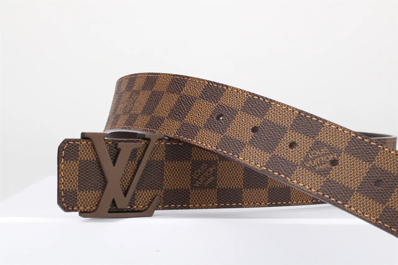 Louis Vuitton LV Belt Damier Ebène Brown Leather Belt 8