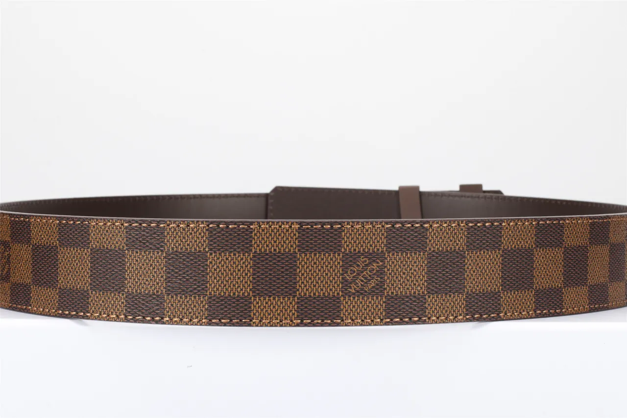 Louis Vuitton LV Belt Damier Ebène Brown Leather Belt 9