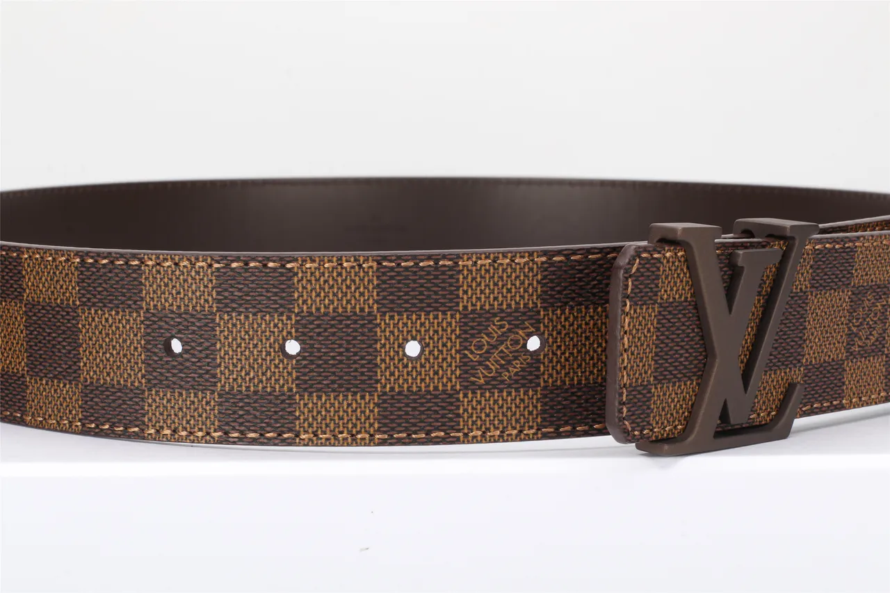 Louis Vuitton LV Belt Damier Ebène Brown Leather Belt 10