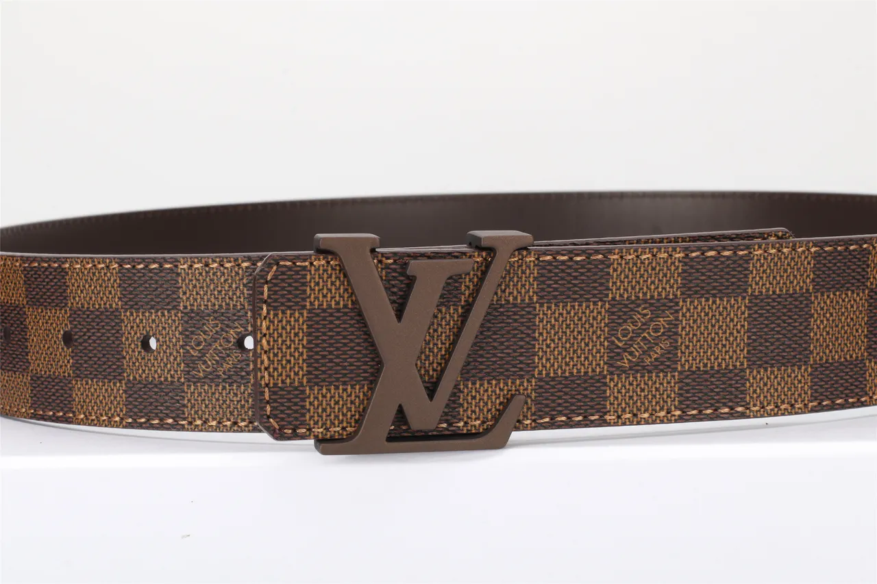 Louis Vuitton LV Belt Damier Ebène Brown Leather Belt 11