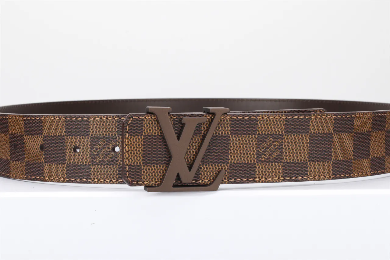 Louis Vuitton LV Belt Damier Ebène Brown Leather Belt 12