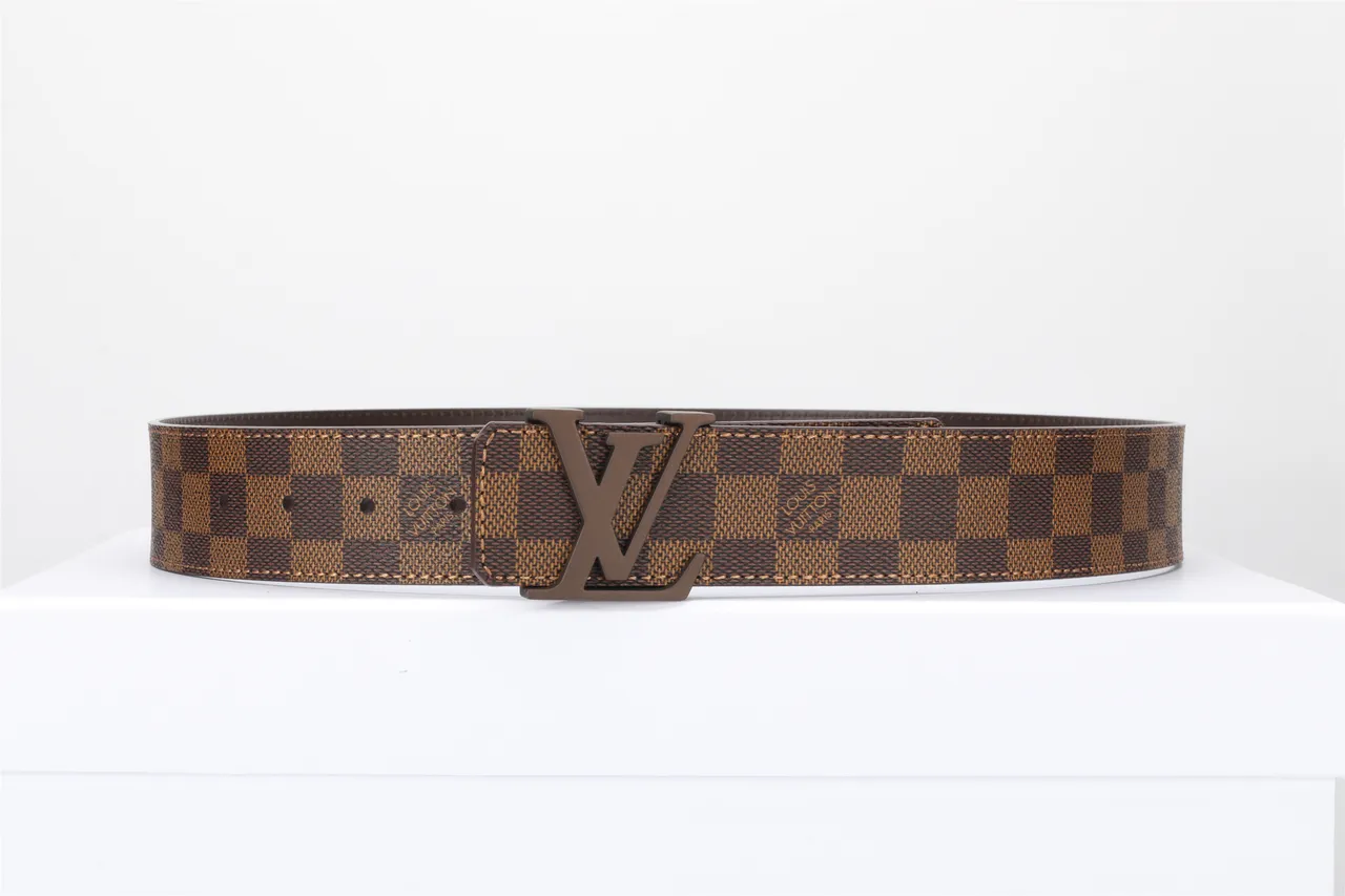 Louis Vuitton LV Belt Damier Ebène Brown Leather Belt 13