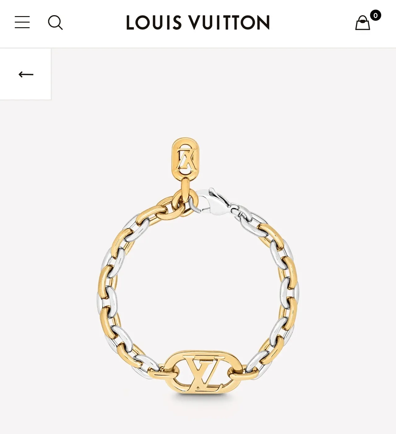 Louis Vuitton LV Chain Bracelet Two-Tone Gold and Silver Bracelet 3