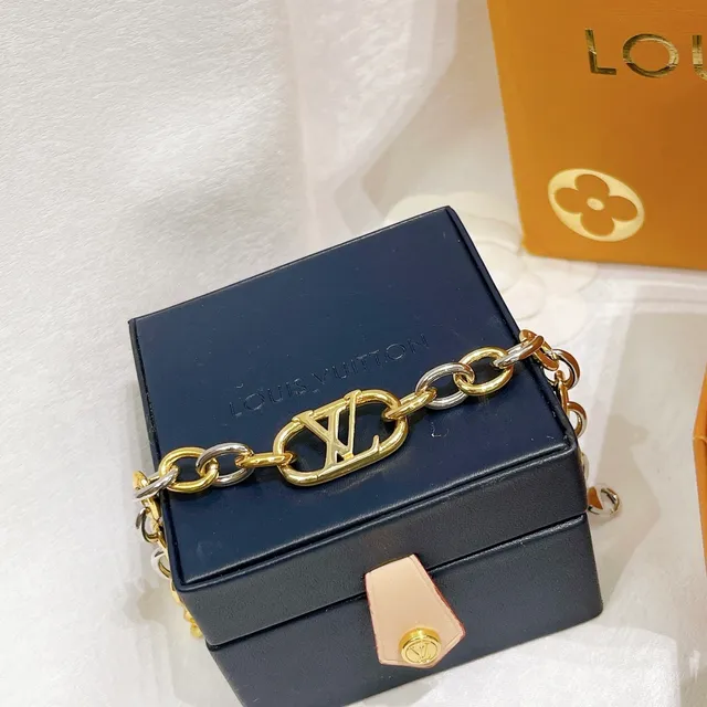 Louis Vuitton LV Chain Bracelet Two-Tone Gold and Silver Bracelet 5