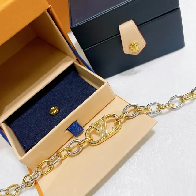 Louis Vuitton LV Chain Bracelet Two-Tone Gold and Silver Bracelet 7