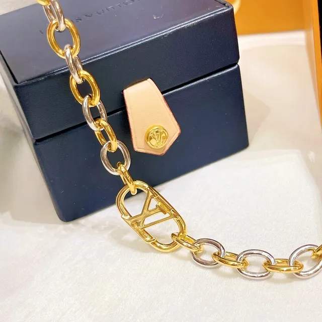 Louis Vuitton LV Chain Bracelet Two-Tone Gold and Silver Bracelet 8