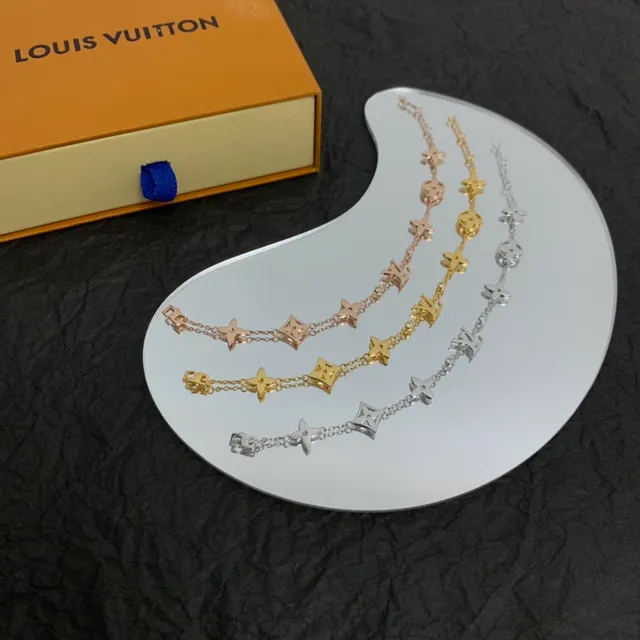 Louis Vuitton LV Icons Gold Silver Chain Multi-Charm Bracelet 4