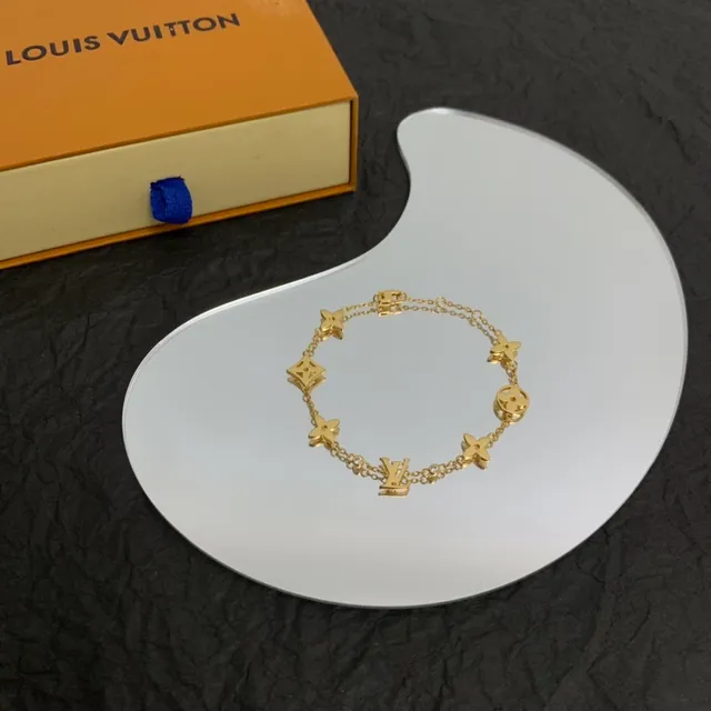 Louis Vuitton LV Icons Gold Silver Chain Multi-Charm Bracelet 5