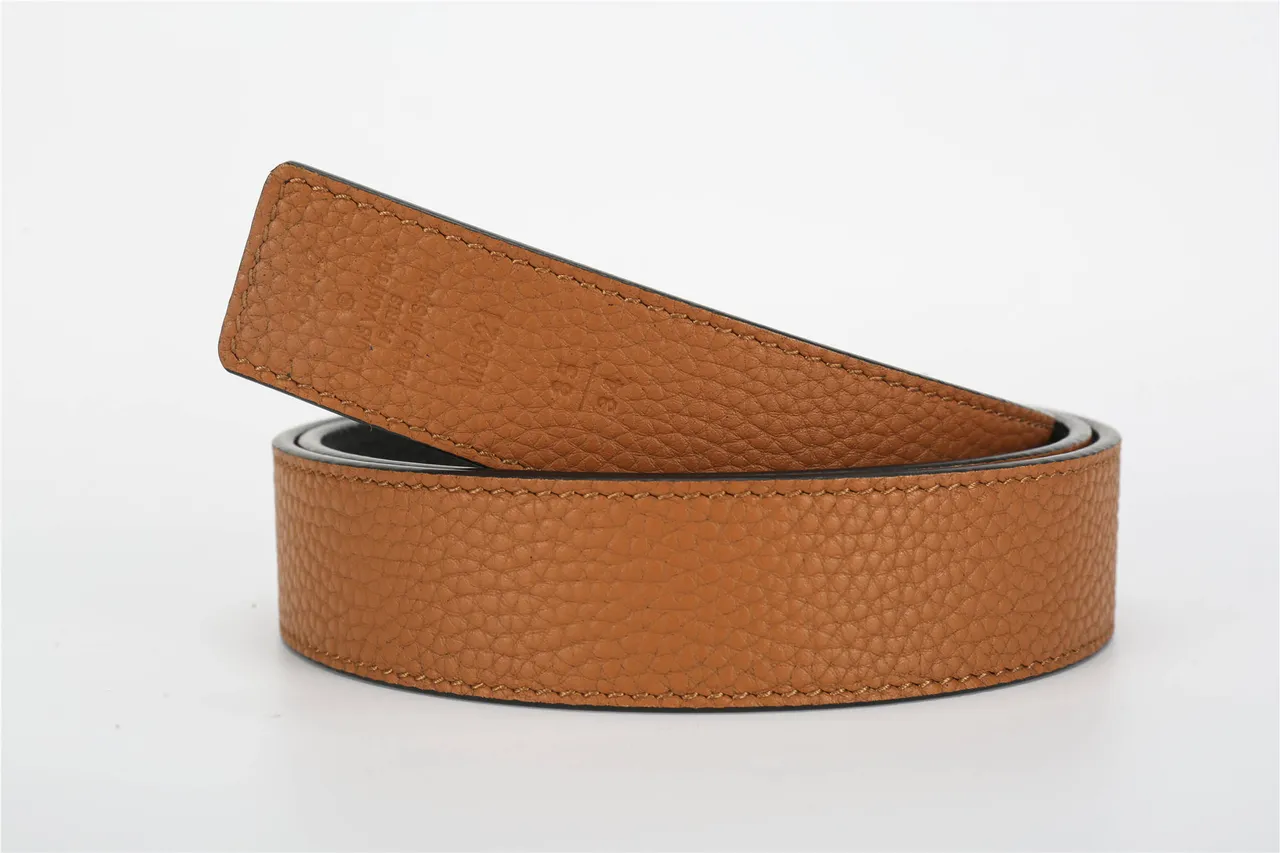 Louis Vuitton LV Initiales Brown Pebbled Leather Belt 2