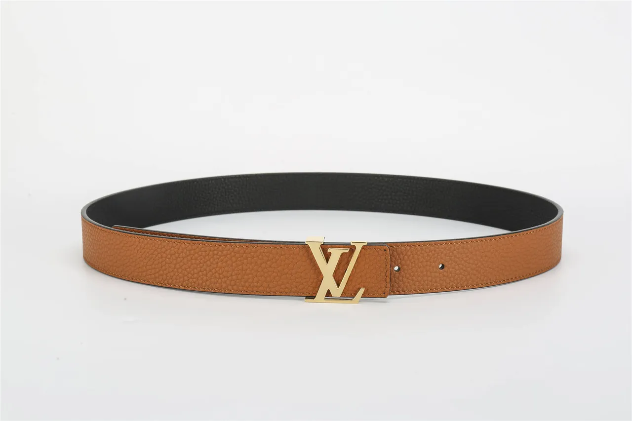 Louis Vuitton LV Initiales Brown Pebbled Leather Belt 7