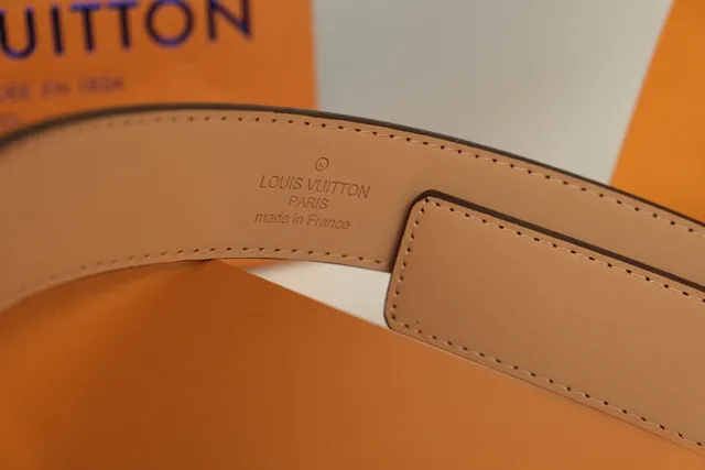 Louis Vuitton LV Initiales Damier Ebène Checkerboard Leather Belt 4