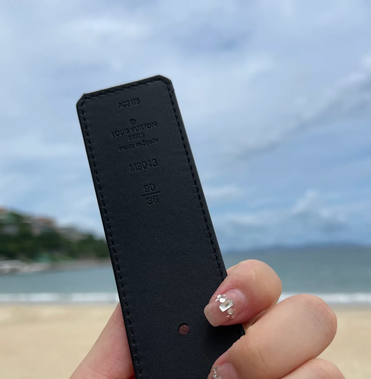 Louis Vuitton LV Initiales Damier Ebène Leather Belt 6