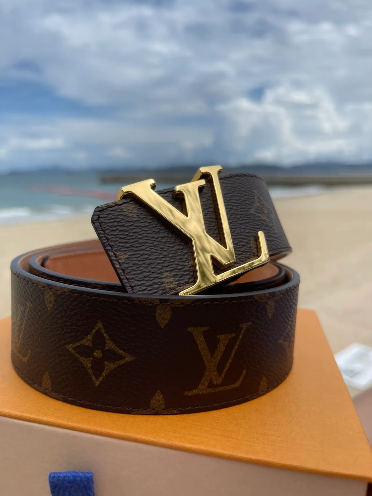 Louis Vuitton LV Initiales Damier Ebène Leather Belt 8