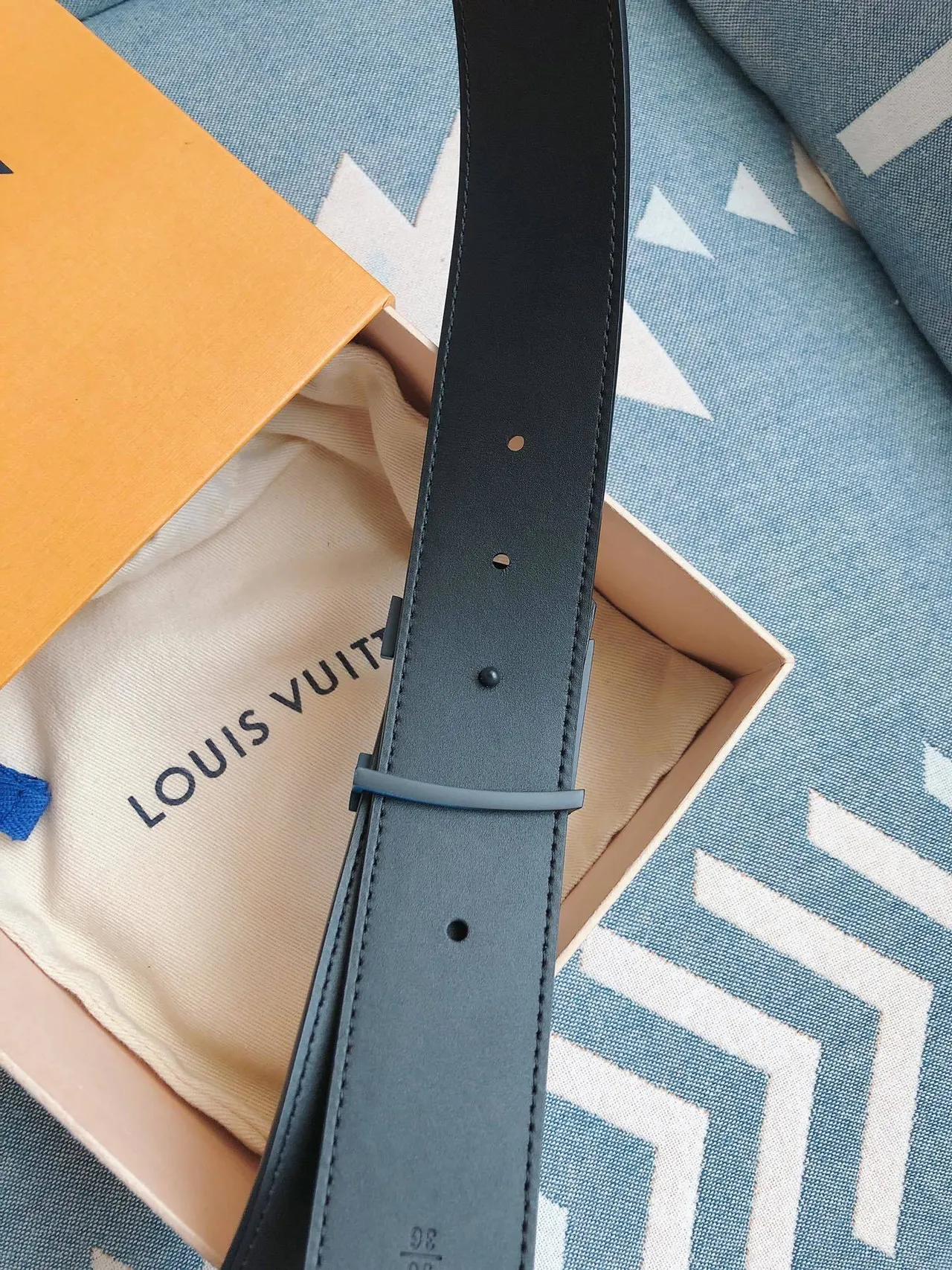 Louis Vuitton LV Initiales Monogram Coated Leather Belt 7