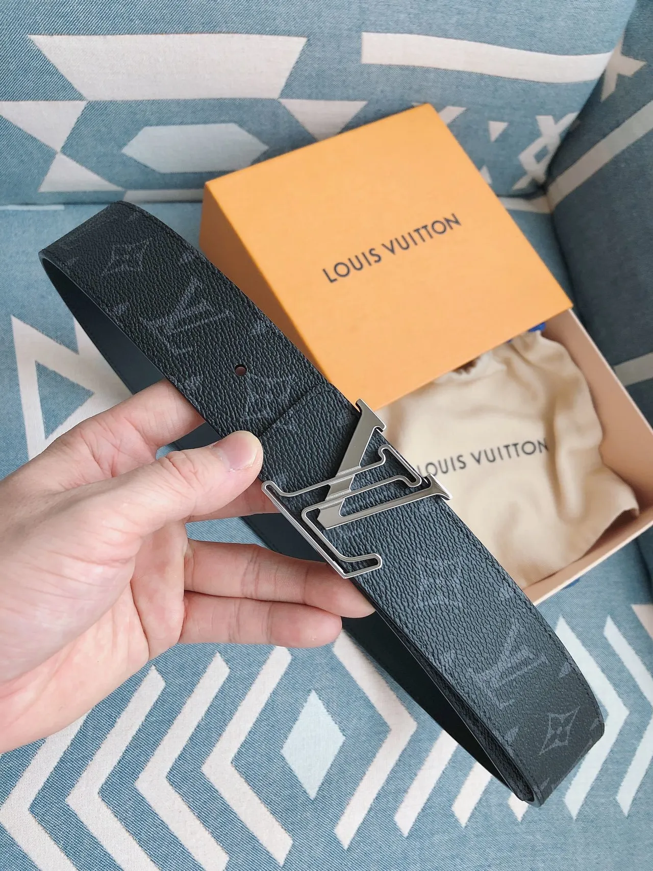 Louis Vuitton LV Initiales Monogram Leather Belt 2