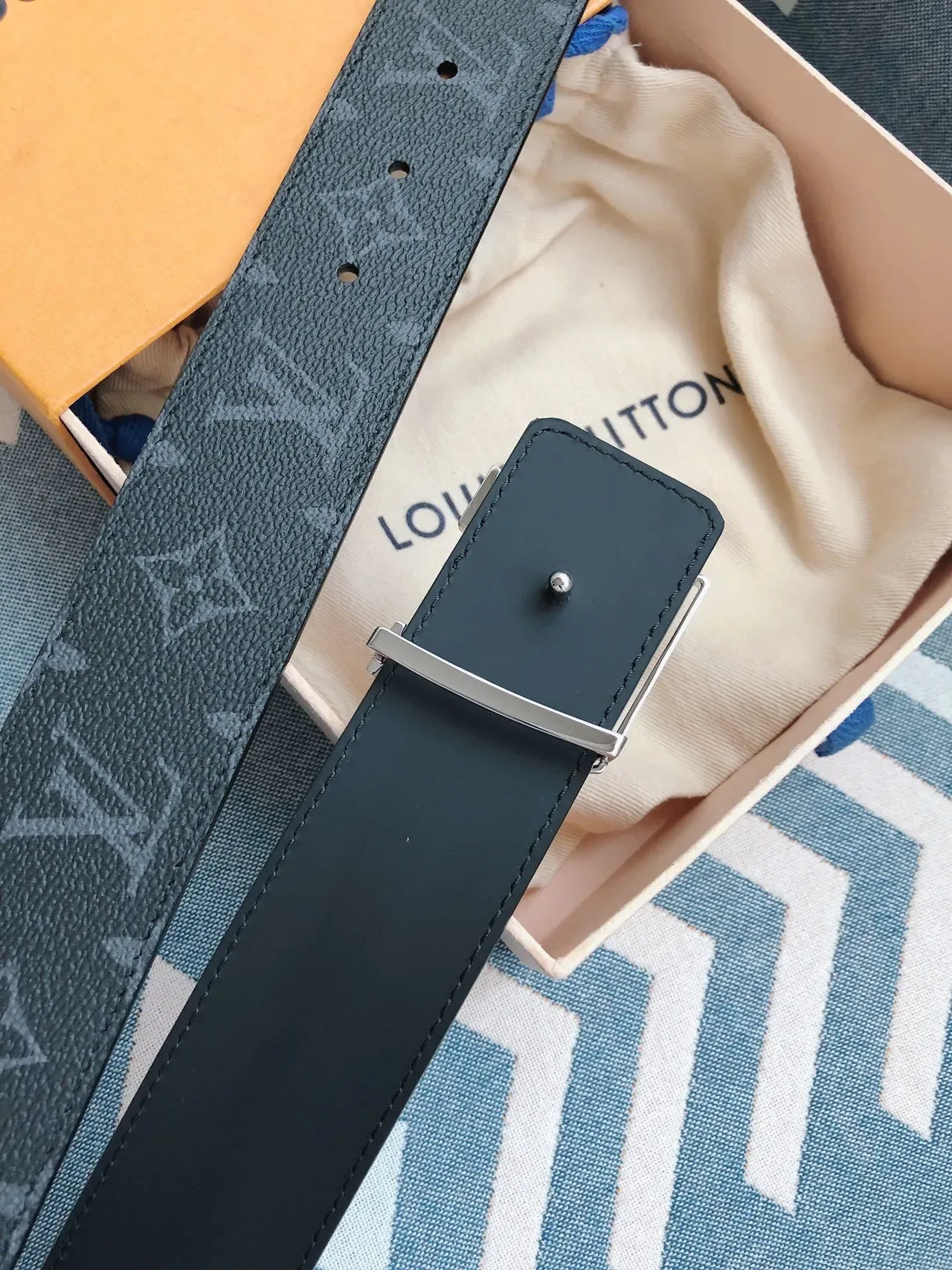 Louis Vuitton LV Initiales Monogram Leather Belt 4