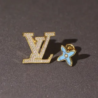 Louis Vuitton LV المونोغرام والزهور أقراط