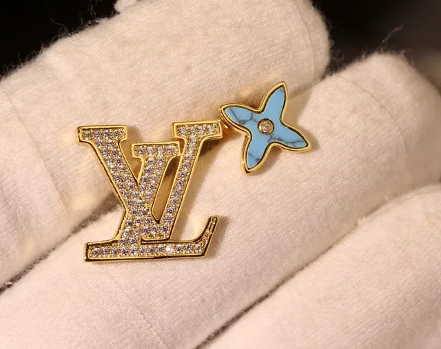 Louis Vuitton LV Monogram and Flower Stud Earrings 5