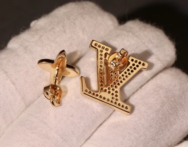 Louis Vuitton LV Monogram and Flower Stud Earrings 6