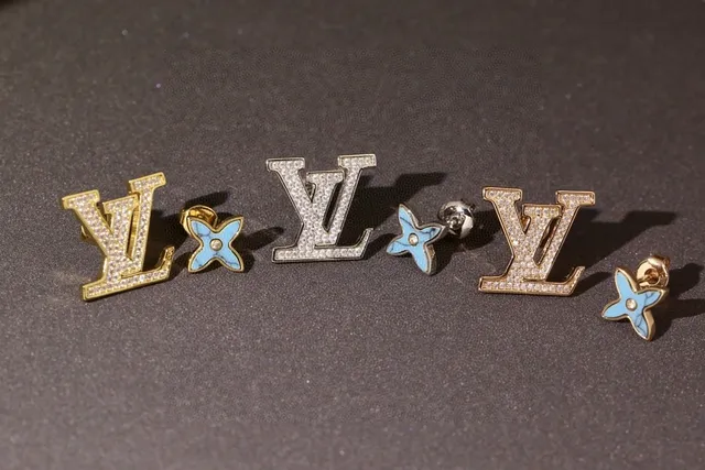 Louis Vuitton LV Monogram and Flower Stud Earrings 7