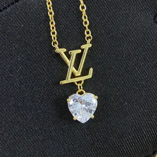 Louis Vuitton LV Monogram Heart Pendant Necklace
