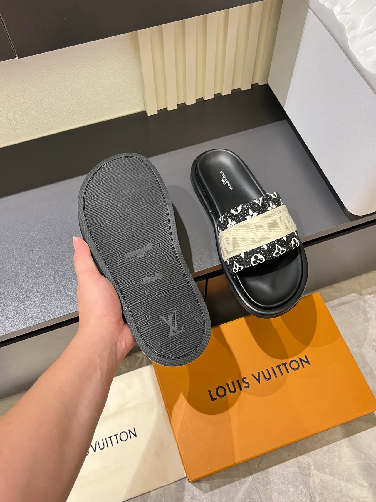 Louis Vuitton LV Slide Monogram Webbing Slippers 2
