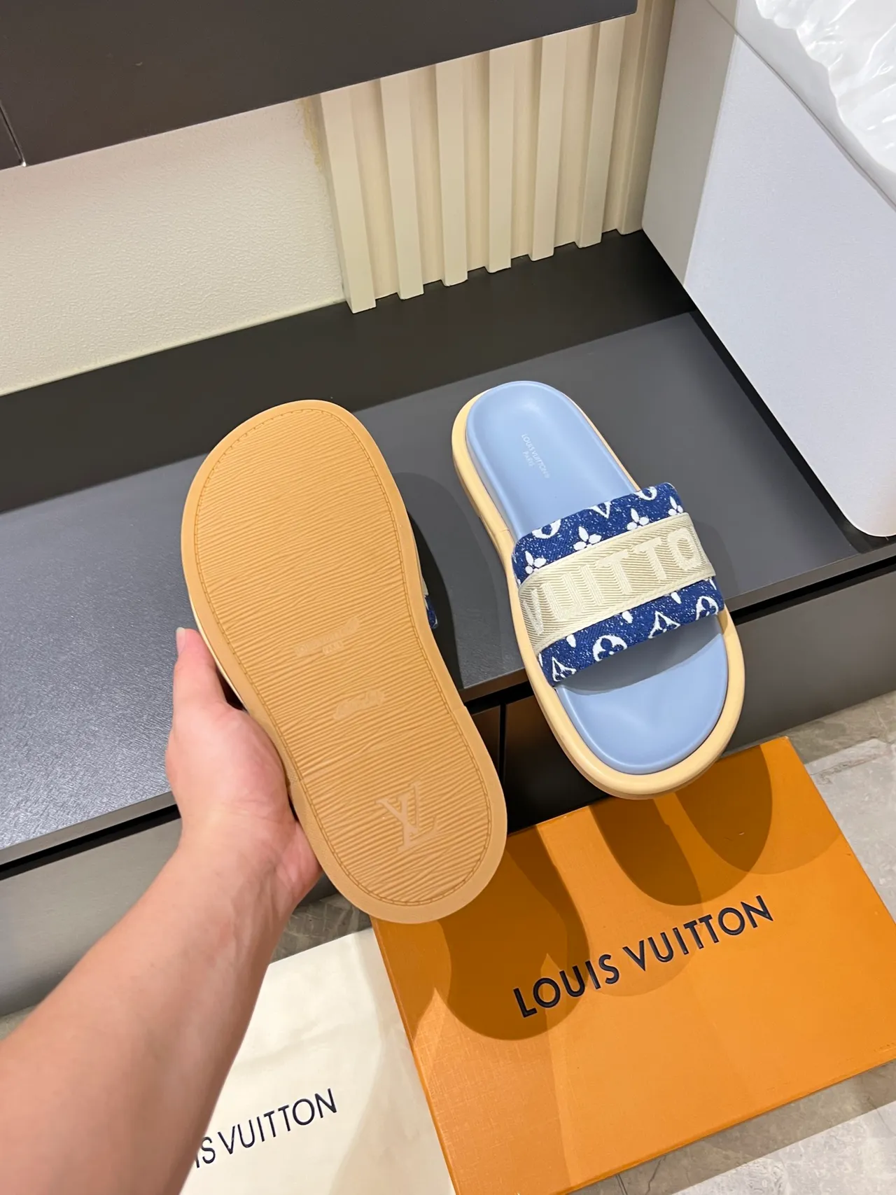 Louis Vuitton LV Slide Monogram Webbing Slippers 3