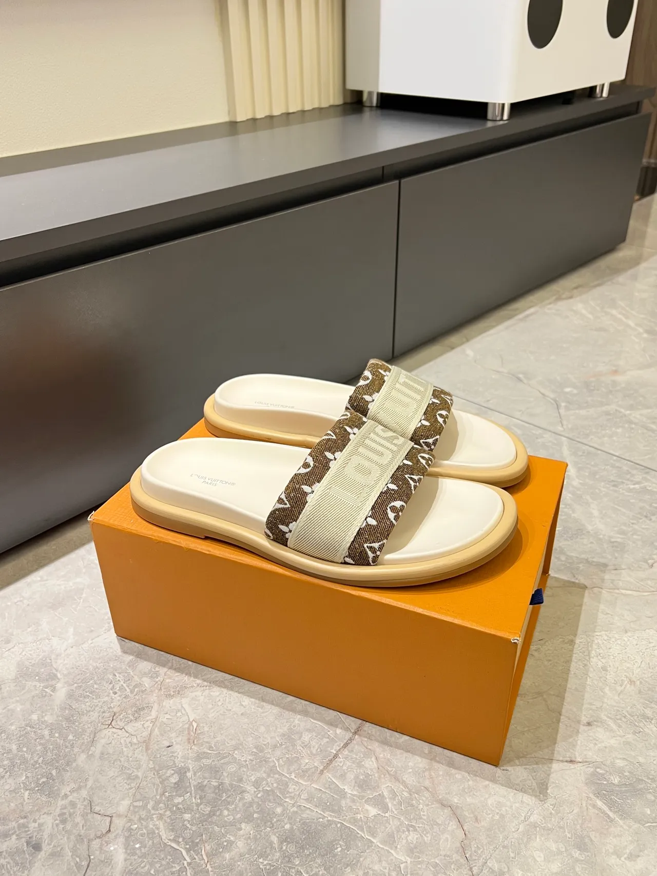 Louis Vuitton LV Slide Monogram Webbing Slippers 7