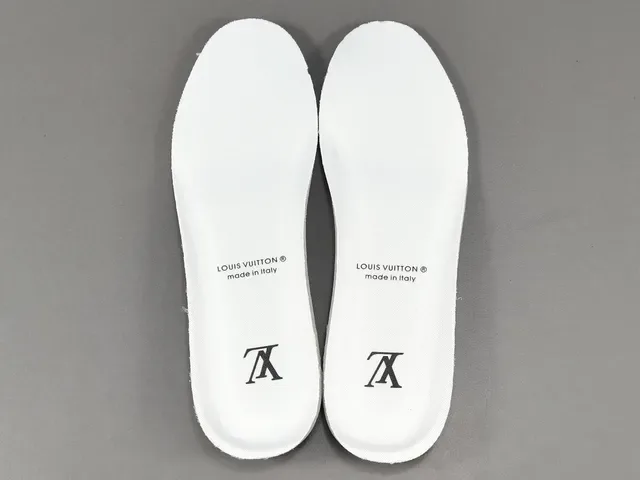 Louis Vuitton LV Trainer Bege Branco Monogram Canvas Upper Sola Chunky Multicamadas Lifestyle Sneakers 3