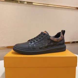 Louis Vuitton LV Trainer Black Brown Low-Top Leather And Damier Canvas Lifestyle Sneakers