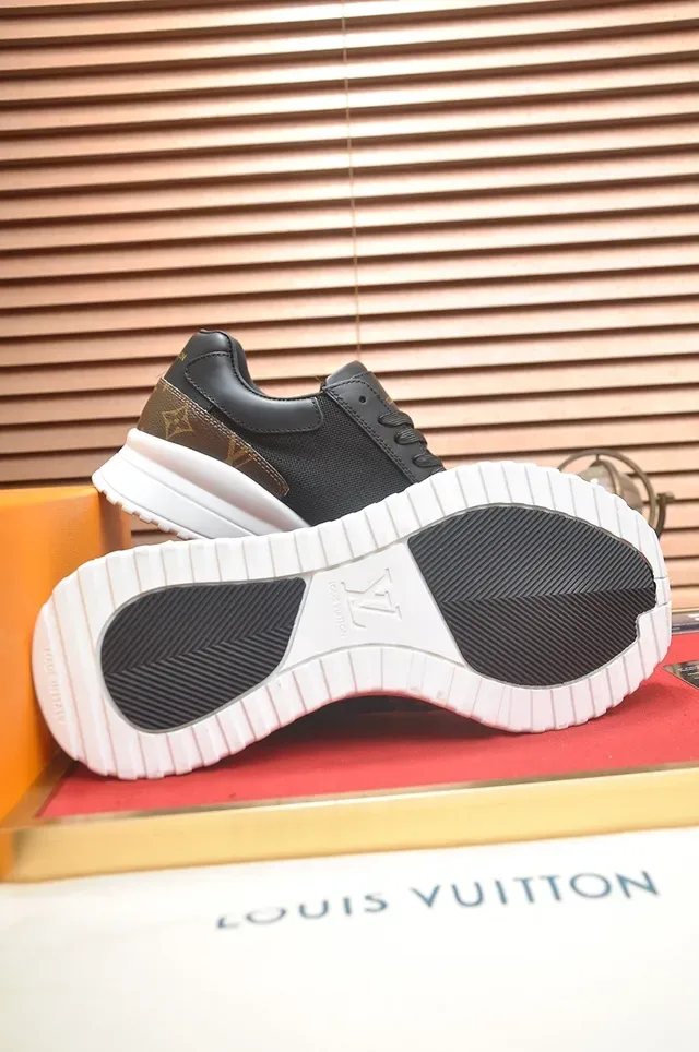 Louis Vuitton LV Trainer Black Brown Monogram Canvas Mixed-Material Upper Lifestyle Sneakers 3