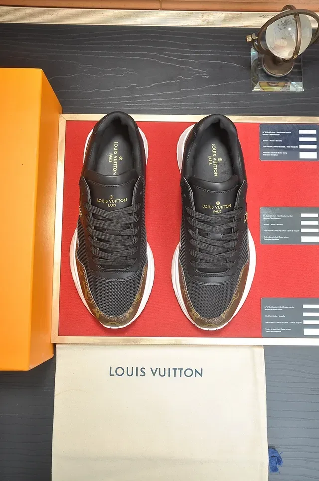 Louis Vuitton LV Trainer Black Brown Monogram Canvas Mixed-Material Upper Lifestyle Sneakers 5