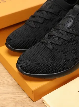 Louis Vuitton LV Trainer Black Knit Upper Monogrammed Medallion Lifestyle Sneakers 5