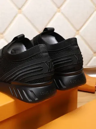 Louis Vuitton LV Trainer Black Knit Upper Monogrammed Medallion Lifestyle Sneakers 6