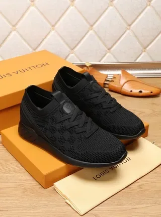 Louis Vuitton LV Trainer Black Knit Upper Monogrammed Medallion Lifestyle Sneakers 8