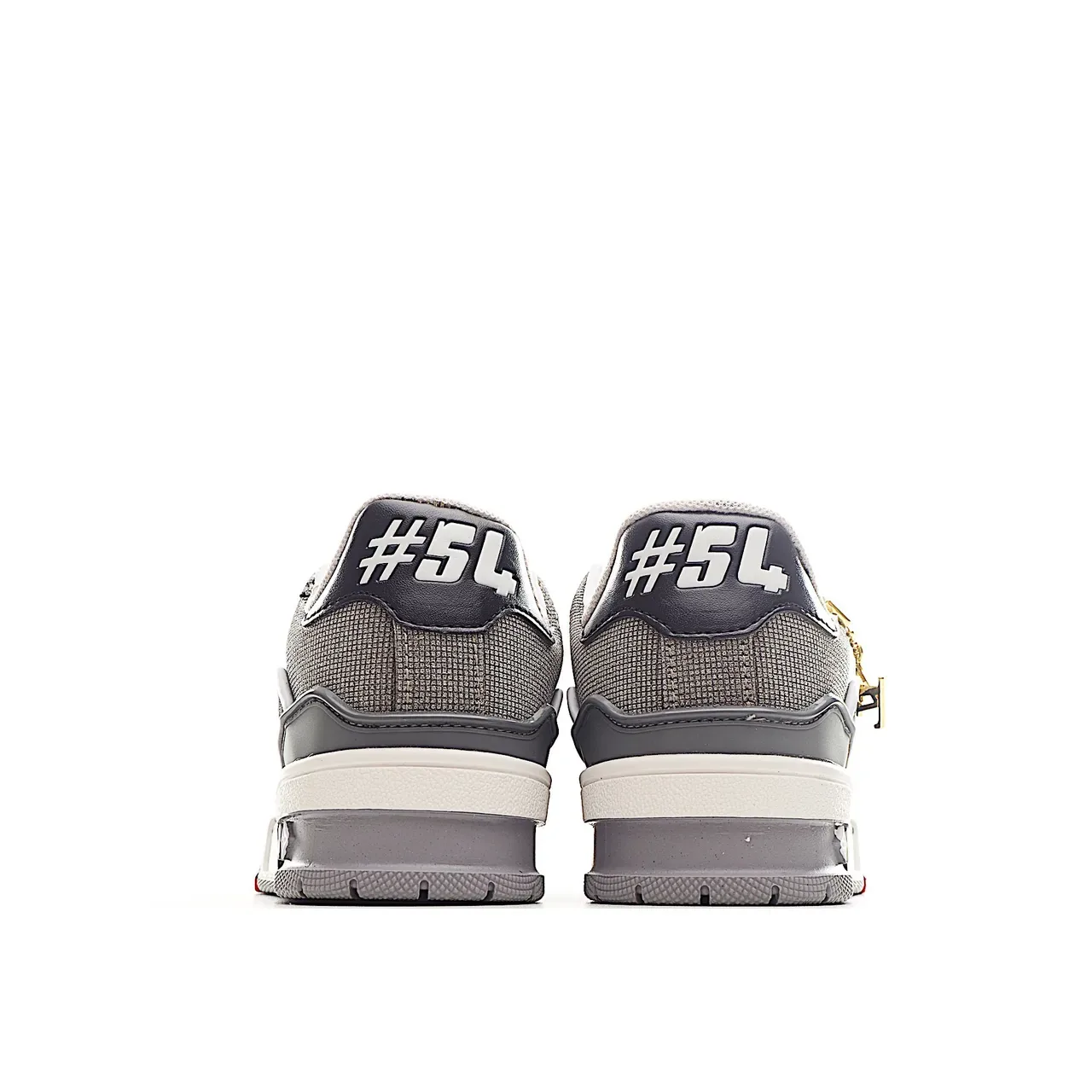 Louis Vuitton LV Trainer Noir Blanc tige en Mesh-Suede superposée plaque Monogram bride sneakers lifestyle 23