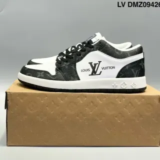Louis Vuitton LV Trainer Negro Blanco monogramado panel lateral superior sneakers de estilo de vida