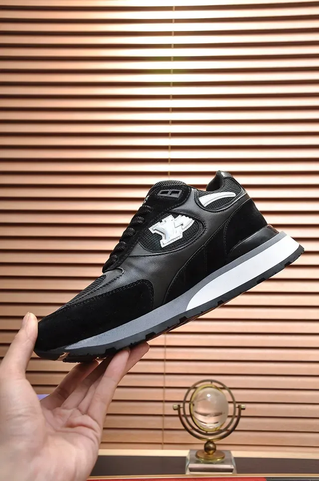 Louis Vuitton LV Trainer Black White Multi-Material Upper Monogrammed Side Logo Lifestyle Sneakers 6