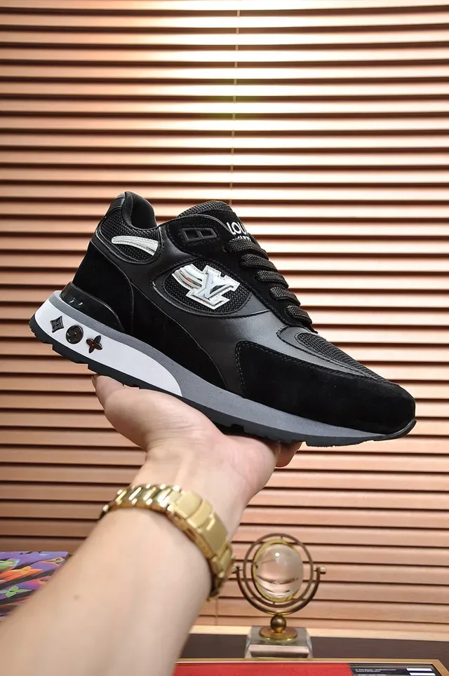 Louis Vuitton LV Trainer Black White Multi-Material Upper Monogrammed Side Logo Lifestyle Sneakers 7