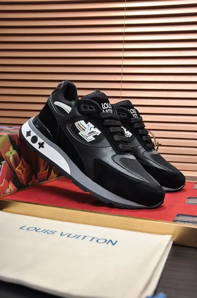 Louis Vuitton LV Trainer Black White Multi-Material Upper Monogrammed Side Logo Lifestyle Sneakers 8