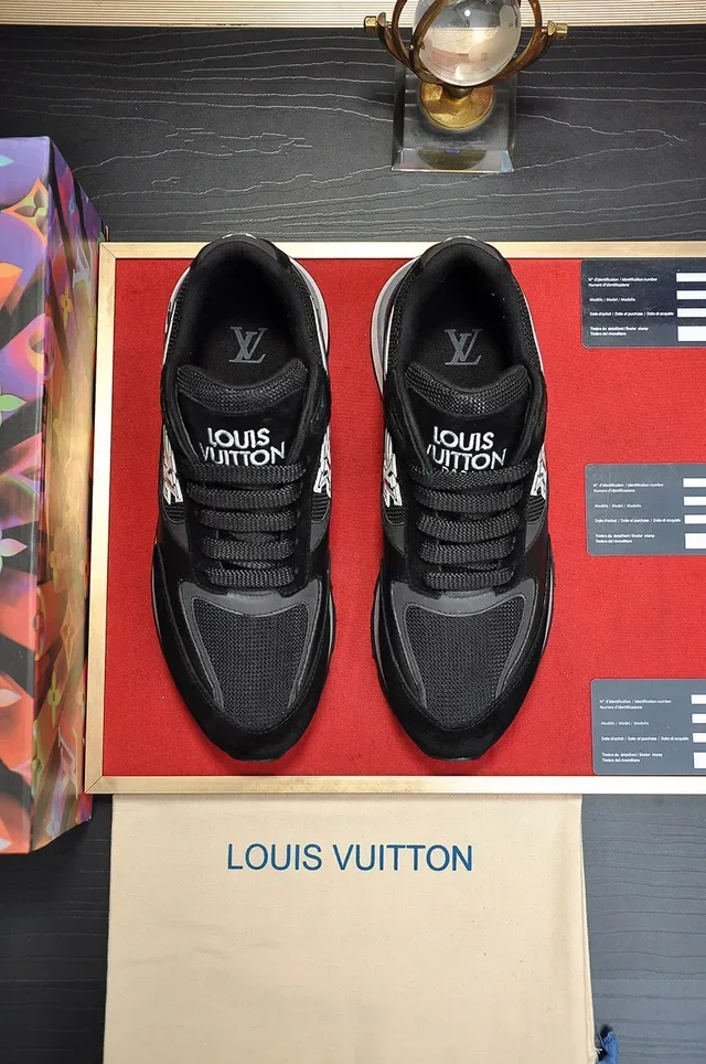 Louis Vuitton LV Trainer Black White Multi-Material Upper Monogrammed Side Logo Lifestyle Sneakers 9