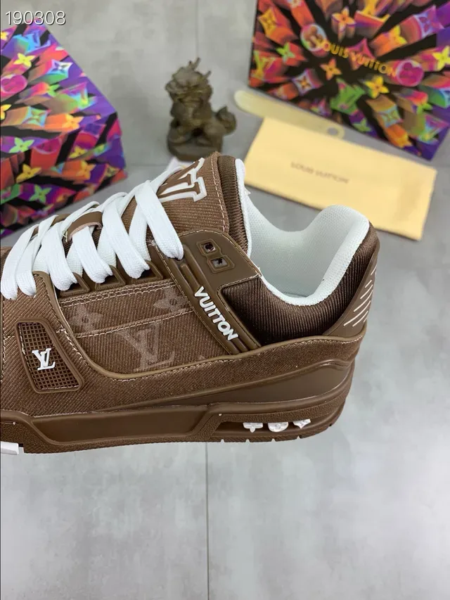Louis Vuitton LV Trainer Brown Monogram Canvas Lifestyle Sneakers 3